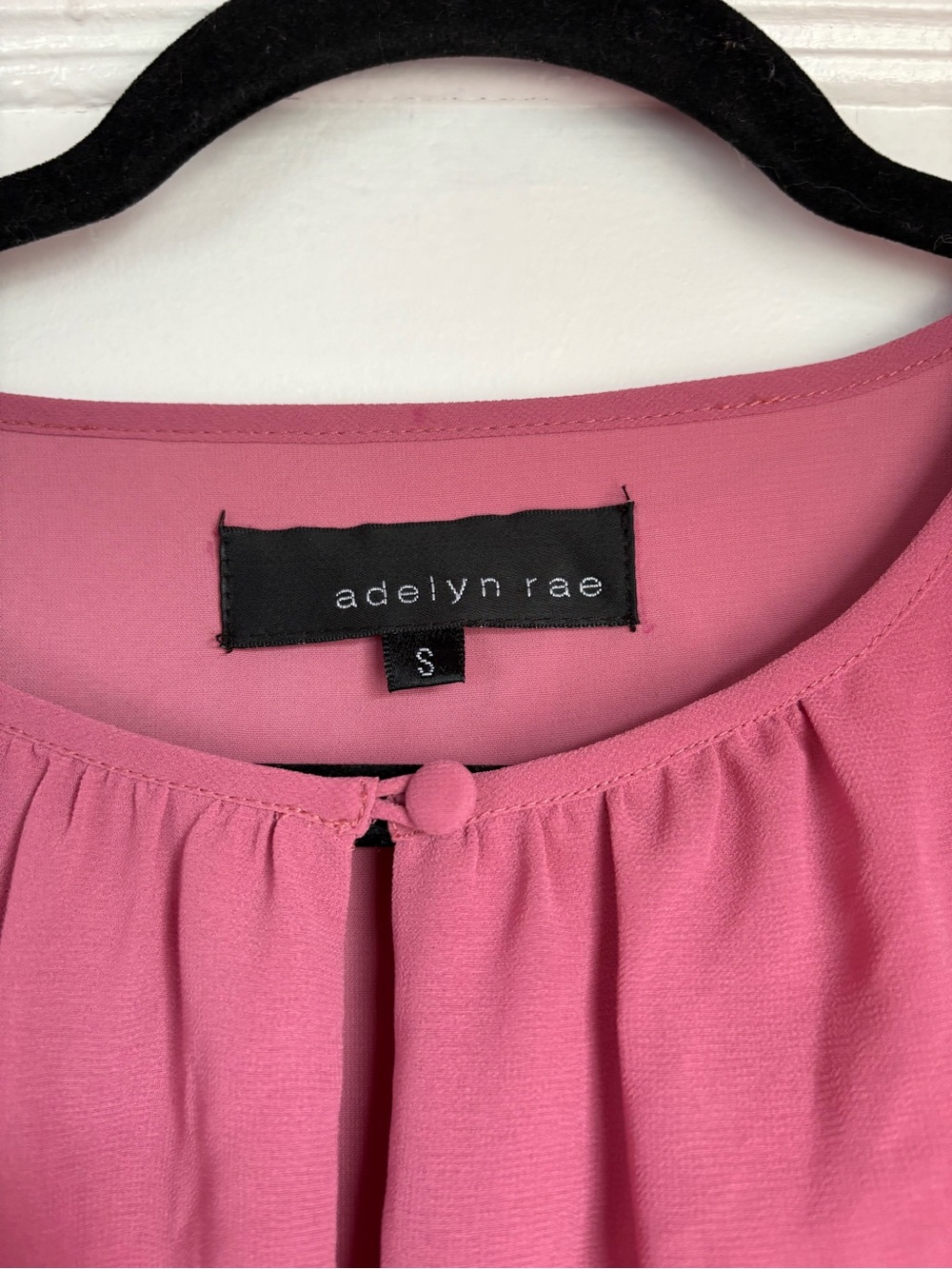 Adelyn Rae Pink Ruffle Asymmetric Hem Mini Dress S - Picture 3 of 5